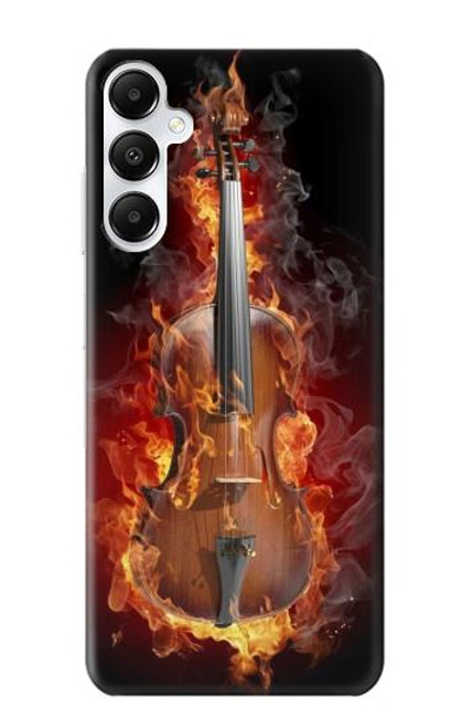 W0864 Fire Violin Hard Case and Leather Flip Case For Samsung Galaxy A05s