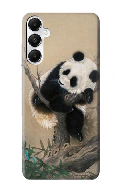 W2210 Panda Fluffy Art Painting Hard Case and Leather Flip Case For Samsung Galaxy A05s