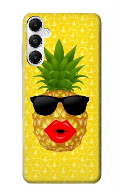 W2443 Funny Pineapple Sunglasses Kiss Hard Case and Leather Flip Case For Samsung Galaxy A05s