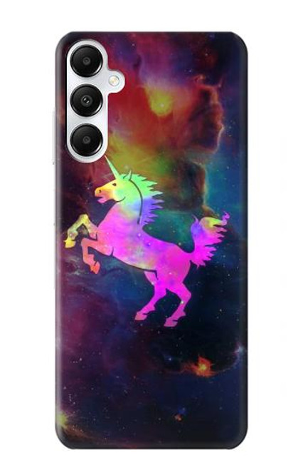 W2486 Rainbow Unicorn Nebula Space Hard Case and Leather Flip Case For Samsung Galaxy A05s