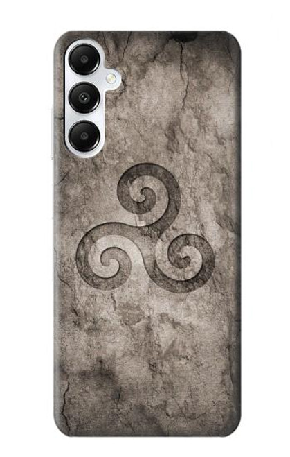 W2892 Triskele Symbol Stone Texture Hard Case and Leather Flip Case For Samsung Galaxy A05s