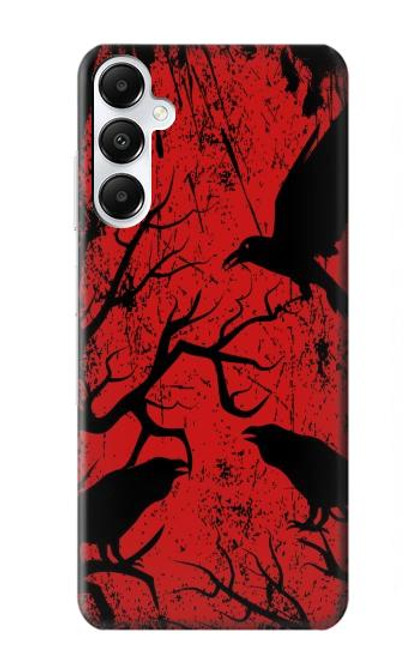 W3325 Crow Black Blood Tree Hard Case and Leather Flip Case For Samsung Galaxy A05s