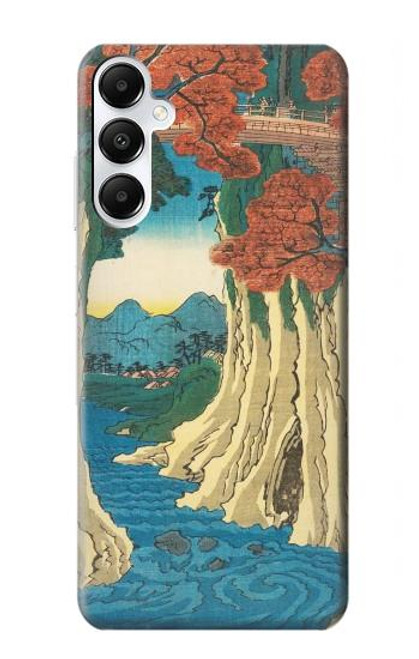 W3348 Utagawa Hiroshige The Monkey Bridge Hard Case and Leather Flip Case For Samsung Galaxy A05s