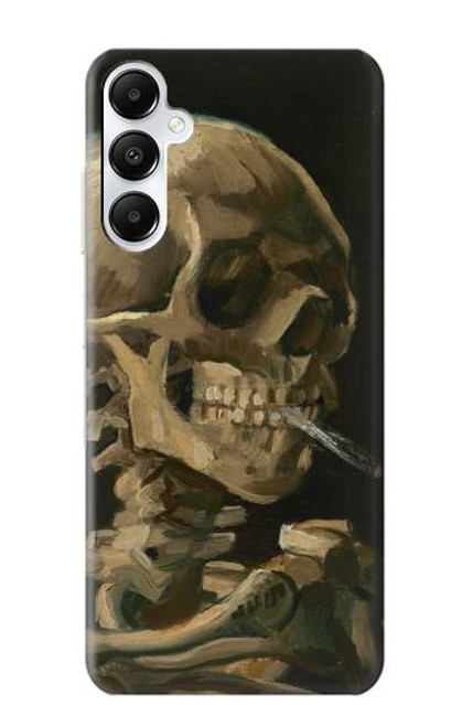 W3358 Vincent Van Gogh Skeleton Cigarette Hard Case and Leather Flip Case For Samsung Galaxy A05s