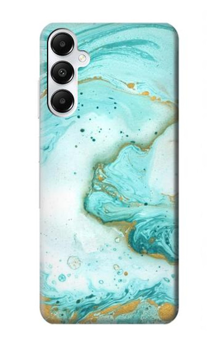 W3399 Green Marble Graphic Print Hard Case and Leather Flip Case For Samsung Galaxy A05s