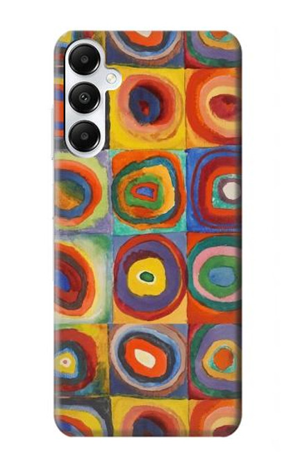 W3409 Squares Concentric Circles Hard Case and Leather Flip Case For Samsung Galaxy A05s