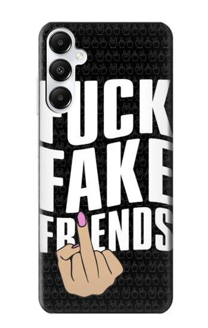 W3598 Middle Finger Fuck Fake Friend Hard Case and Leather Flip Case For Samsung Galaxy A05s