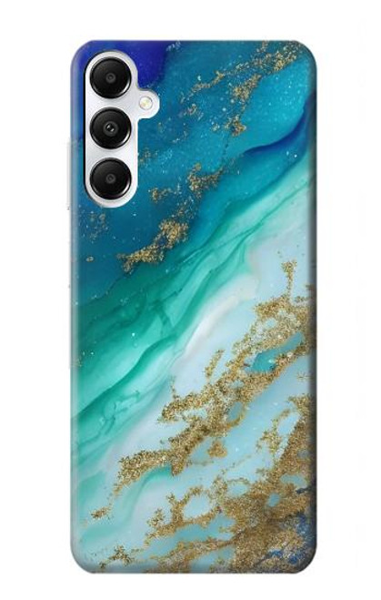 W3920 Abstract Ocean Blue Color Mixed Emerald Hard Case and Leather Flip Case For Samsung Galaxy A05s