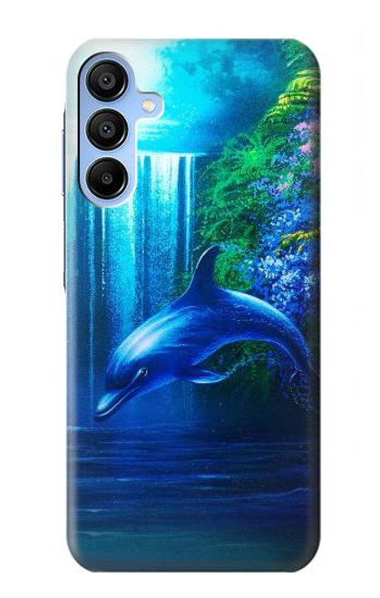 W0385 Dolphin Hard Case and Leather Flip Case For Samsung Galaxy A15 5G