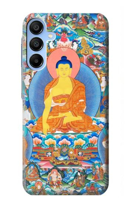 W1256 Buddha Paint Hard Case and Leather Flip Case For Samsung Galaxy A15 5G