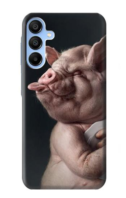 W1273 Crazy Pig Hard Case and Leather Flip Case For Samsung Galaxy A15 5G