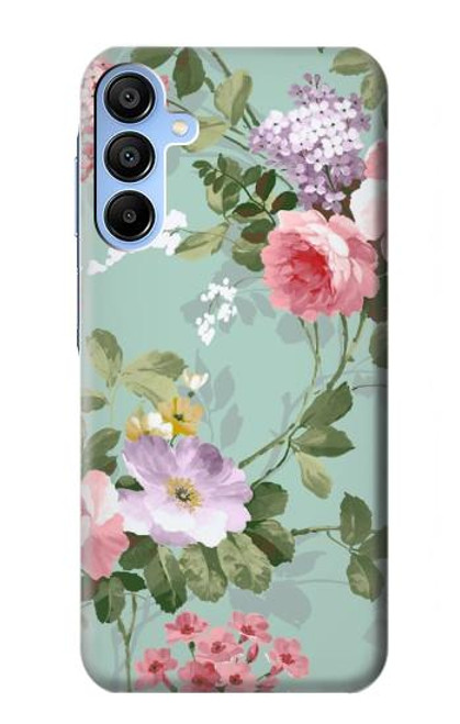 W2178 Flower Floral Art Painting Hard Case and Leather Flip Case For Samsung Galaxy A15 5G