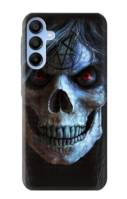 W2585 Evil Death Skull Pentagram Hard Case and Leather Flip Case For Samsung Galaxy A15 5G