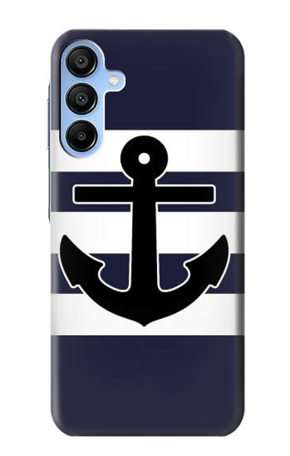 W2758 Anchor Navy Hard Case and Leather Flip Case For Samsung Galaxy A15 5G