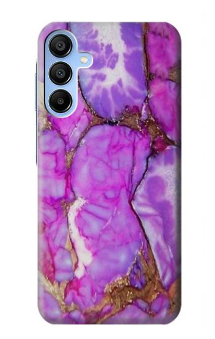 W2907 Purple Turquoise Stone Hard Case and Leather Flip Case For Samsung Galaxy A15 5G