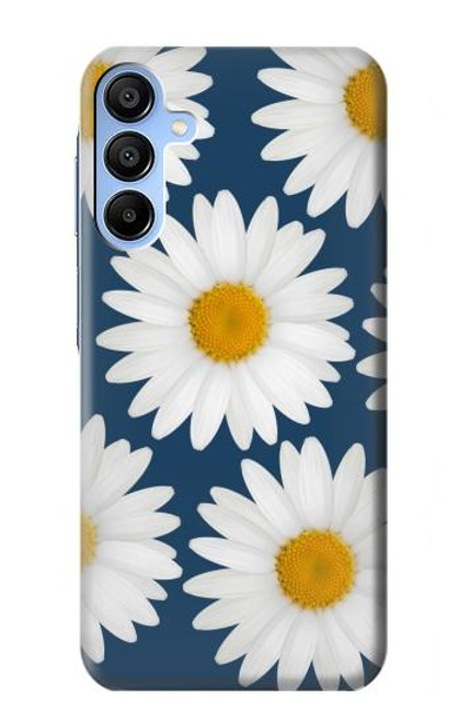 W3009 Daisy Blue Hard Case and Leather Flip Case For Samsung Galaxy A15 5G