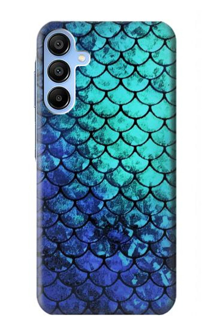 W3047 Green Mermaid Fish Scale Hard Case and Leather Flip Case For Samsung Galaxy A15 5G