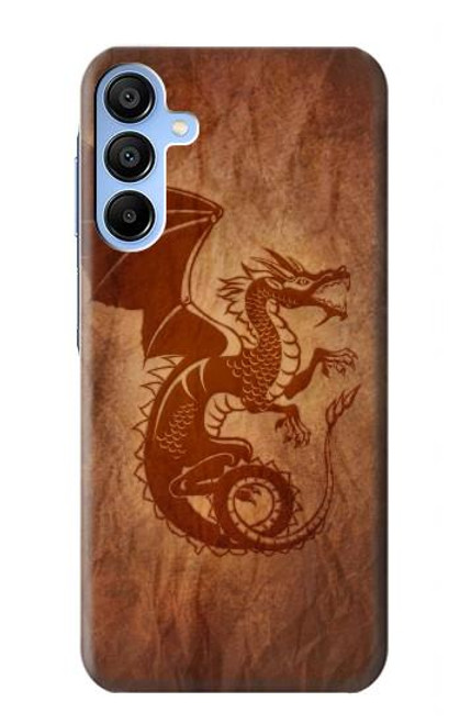 W3086 Red Dragon Tattoo Hard Case and Leather Flip Case For Samsung Galaxy A15 5G