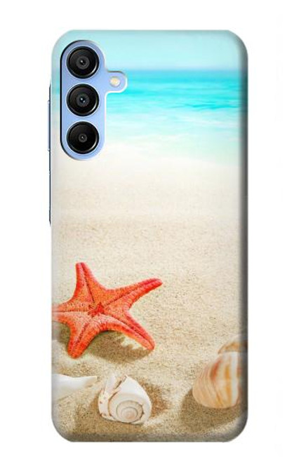 W3212 Sea Shells Starfish Beach Hard Case and Leather Flip Case For Samsung Galaxy A15 5G