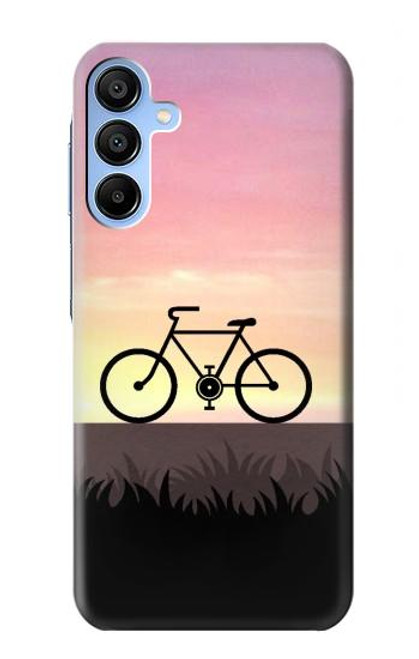 W3252 Bicycle Sunset Hard Case and Leather Flip Case For Samsung Galaxy A15 5G