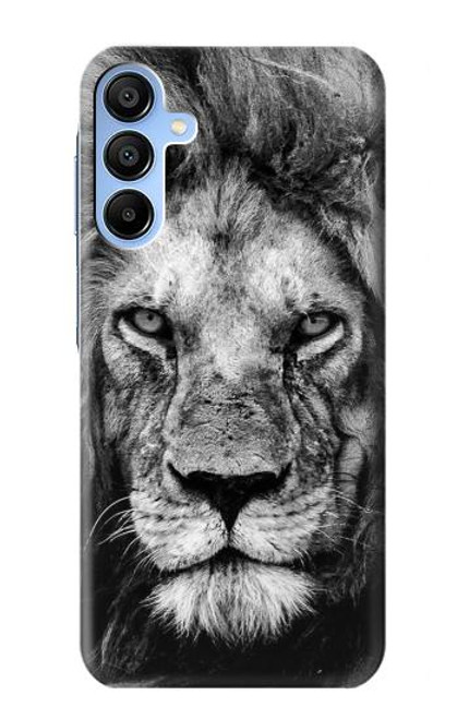 W3372 Lion Face Hard Case and Leather Flip Case For Samsung Galaxy A15 5G