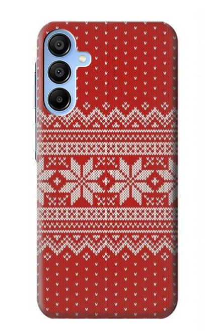 W3384 Winter Seamless Knitting Pattern Hard Case and Leather Flip Case For Samsung Galaxy A15 5G