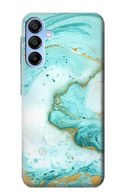 W3399 Green Marble Graphic Print Hard Case and Leather Flip Case For Samsung Galaxy A15 5G