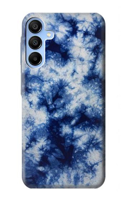 W3439 Fabric Indigo Tie Dye Hard Case and Leather Flip Case For Samsung Galaxy A15 5G