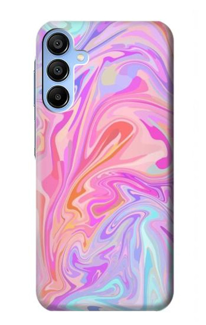 W3444 Digital Art Colorful Liquid Hard Case and Leather Flip Case For Samsung Galaxy A15 5G