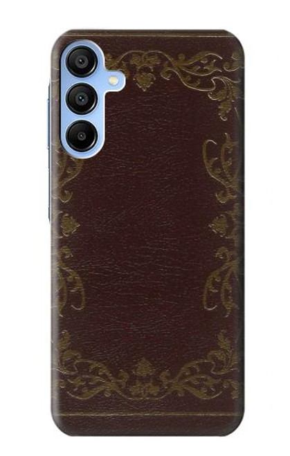 W3553 Vintage Book Cover Hard Case and Leather Flip Case For Samsung Galaxy A15 5G