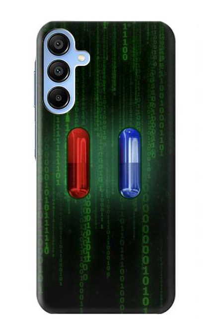 W3816 Red Pill Blue Pill Capsule Hard Case and Leather Flip Case For Samsung Galaxy A15 5G