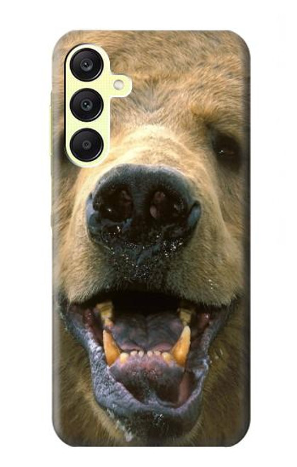 W0840 Grizzly Bear Face Hard Case and Leather Flip Case For Samsung Galaxy A25 5G