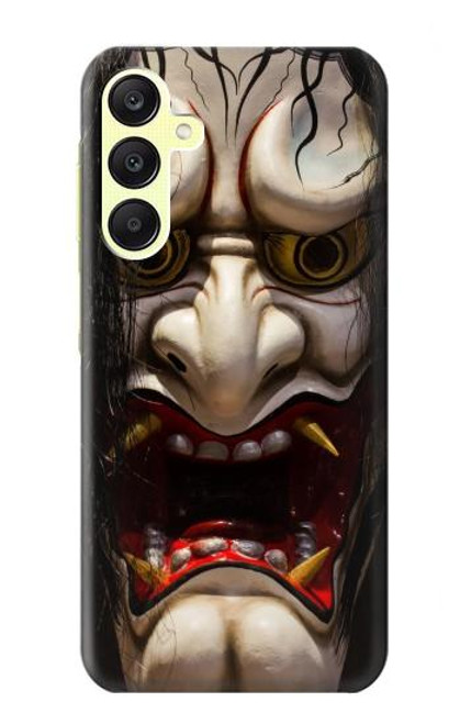 W2112 Hannya Demon Mask Hard Case and Leather Flip Case For Samsung Galaxy A25 5G