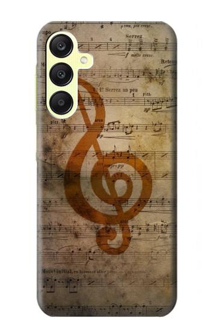 W2368 Sheet Music Notes Hard Case and Leather Flip Case For Samsung Galaxy A25 5G