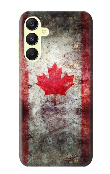 W2490 Canada Maple Leaf Flag Texture Hard Case and Leather Flip Case For Samsung Galaxy A25 5G