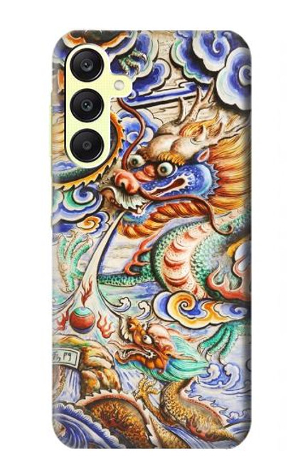 W2584 Traditional Chinese Dragon Art Hard Case and Leather Flip Case For Samsung Galaxy A25 5G