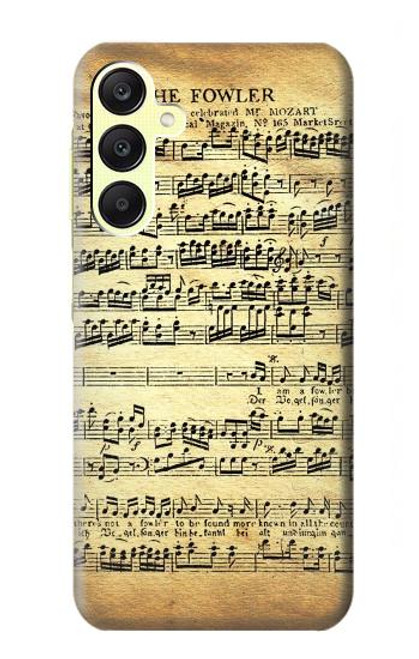 W2667 The Fowler Mozart Music Sheet Hard Case and Leather Flip Case For Samsung Galaxy A25 5G