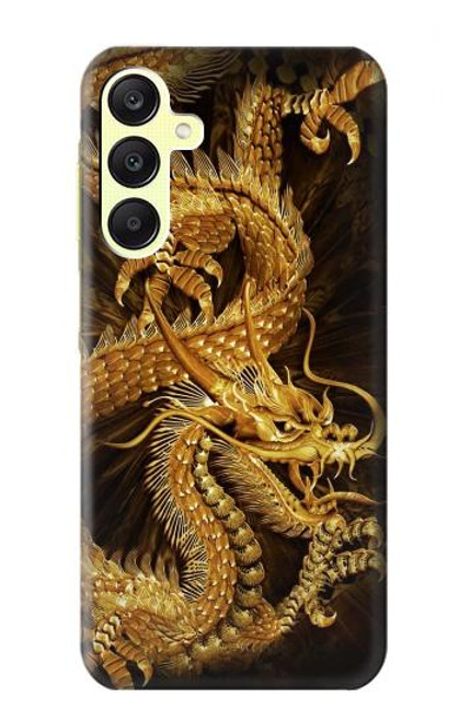 W2804 Chinese Gold Dragon Printed Hard Case and Leather Flip Case For Samsung Galaxy A25 5G