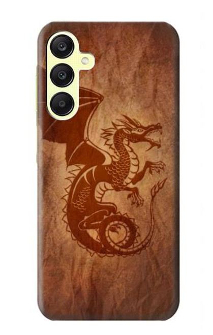 W3086 Red Dragon Tattoo Hard Case and Leather Flip Case For Samsung Galaxy A25 5G