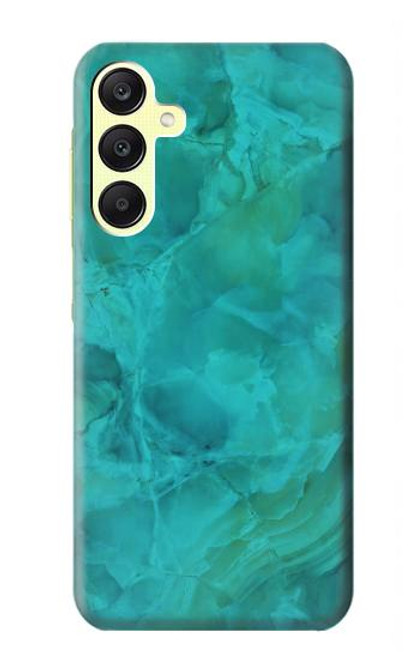 W3147 Aqua Marble Stone Hard Case and Leather Flip Case For Samsung Galaxy A25 5G