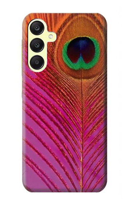 W3201 Pink Peacock Feather Hard Case and Leather Flip Case For Samsung Galaxy A25 5G