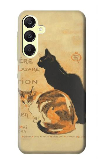 W3229 Vintage Cat Poster Hard Case and Leather Flip Case For Samsung Galaxy A25 5G