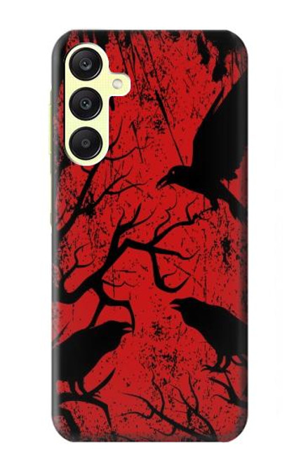 W3325 Crow Black Blood Tree Hard Case and Leather Flip Case For Samsung Galaxy A25 5G