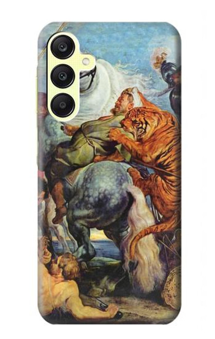 W3331 Peter Paul Rubens Tiger und Lowenjagd Hard Case and Leather Flip Case For Samsung Galaxy A25 5G