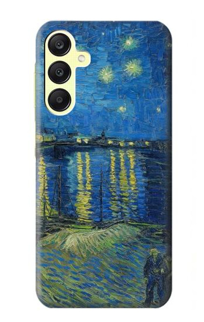 W3336 Van Gogh Starry Night Over the Rhone Hard Case and Leather Flip Case For Samsung Galaxy A25 5G