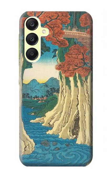 W3348 Utagawa Hiroshige The Monkey Bridge Hard Case and Leather Flip Case For Samsung Galaxy A25 5G