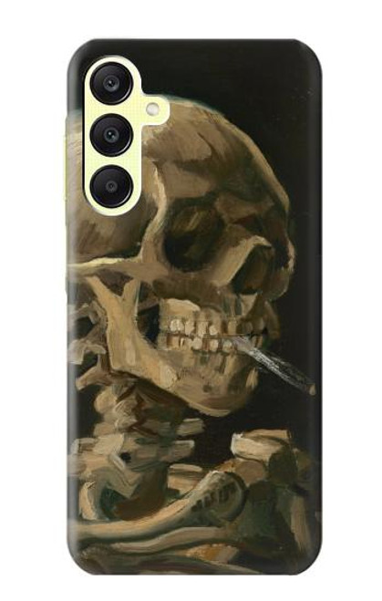 W3358 Vincent Van Gogh Skeleton Cigarette Hard Case and Leather Flip Case For Samsung Galaxy A25 5G