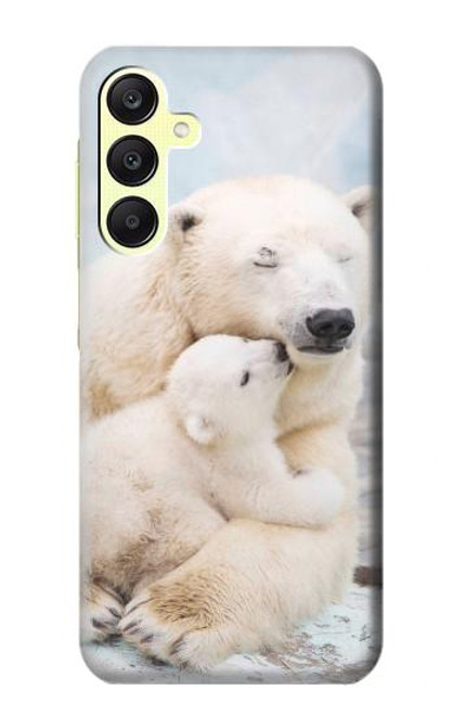 W3373 Polar Bear Hug Family Hard Case and Leather Flip Case For Samsung Galaxy A25 5G