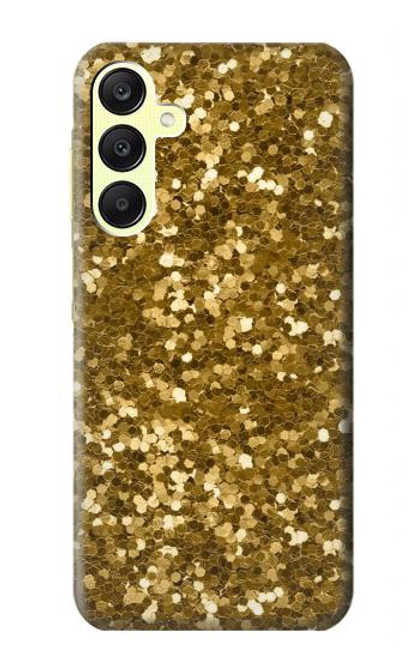 W3388 Gold Glitter Graphic Print Hard Case and Leather Flip Case For Samsung Galaxy A25 5G