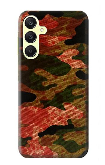 W3393 Camouflage Blood Splatter Hard Case and Leather Flip Case For Samsung Galaxy A25 5G